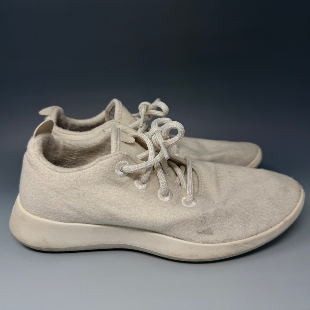 Allbirds Mens Merino Wool Runners Cream White Sneakers Size US M8 0721‎ NV1